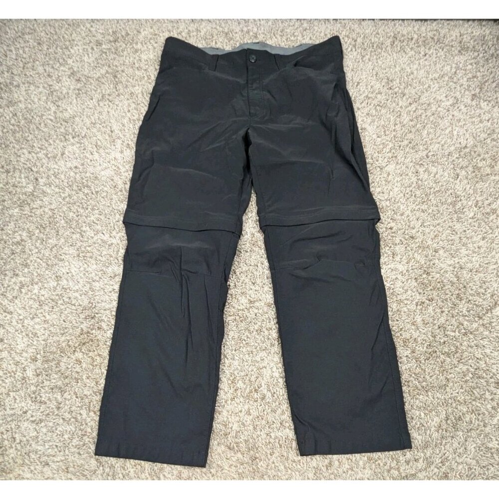 Eddie Bauer Convertible Tech PantsMens 38x30 Black Gorpcore Stretch Hiking Nylon